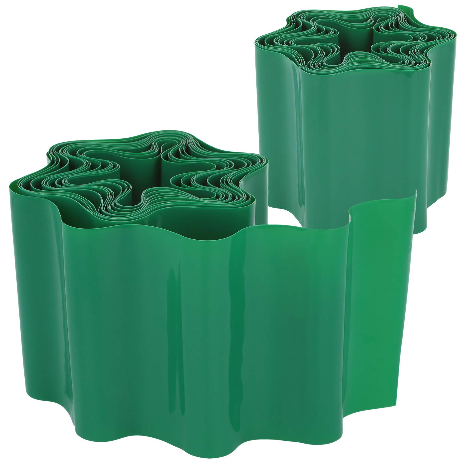 COM-FOUR® 2x lawn edge 10 x 600 cm made of plastic - flexible bed edging for lawn, flower bed or as a mowing edge - grass edge, length individually adjustable - bed edging