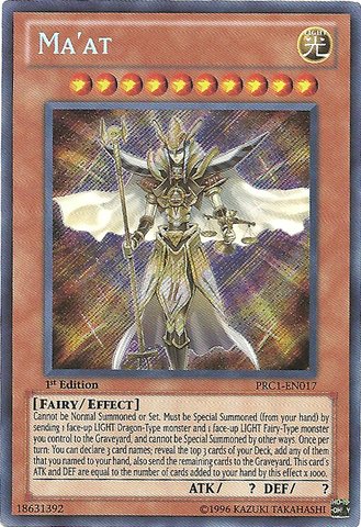 Yu-Gi-Oh! - Ma'at (PRC1-EN017) - 2012 Premium Tin - 1st Edition - Secret Rare