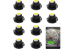 winterrock 10PCS Car T4.2 LED Dash Light Bulb, 12V 3030 Chip Instrument Desk Lamps, Neo Wedge Super Bright A/C Indicator Ligh