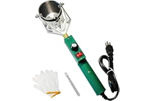 AGTIAAI Lead Melting Pot For Fishing Mold Kit,Crucibles For Melting Metal,110v/500w Electric Solder Tin Pewter Melting Pot Lead Molds For Fishing Weights,Metal Pendant With Temperature Range 100-450℃(Green)