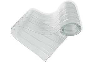 SADIKALO Plastic Door Strips, 8' x 7" Vinyl Replacement Dog House Door Flap Curtain Waterproof Clear Curtain Strips, Walk in Freezers, Coolers, Basement and Warehouse Doors, 0.08" Thickness