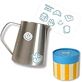 APLAINR Montessori Pitcher for Toddlers & Kids, Mini Stainless Steel Pitcher for Children, Small Milk & Water Jug for Montessori Pouring Practice, Personalize with Stickers, 11 fl oz, 3.8 inch High