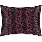 Halloween Purple Retro Skull Pillowcases for Hair and Skin Soft and Cool Silk Pillow Cases with Envelope Pillow Covers Closure for Women Men 20 * 26in