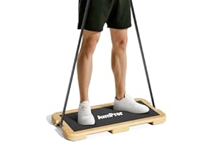 AwnPror Resistance Band Foot Plate,Wood Non-Slip Exercise Platform Fitness Board for Elastic Band Stretch Bands Pull Up Bands