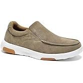 OrthoComfoot Men's Orthopedic Slip On Loafers Walking Shoes with Arch Support: Suede Leather Dress Slip-Ons Loafers for Plantar Fasciitis, Comfortable Non-Slip Shoes for Foot and Heel Pain Relief