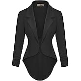 Hybrid & Company Womens Casual Work High Low Blazer Jacket - JK45590