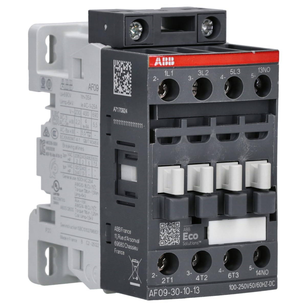 ABB AF09-30-10-13 100-250V, 50/60HZ-DC Contactor (ABB1SBL137001R1310)