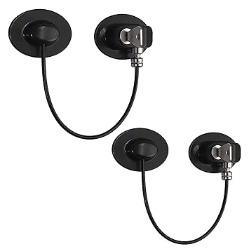 2 Piezas Cerraduras Nevera 18 cm Cable de Acero Inoxidable 304 ...