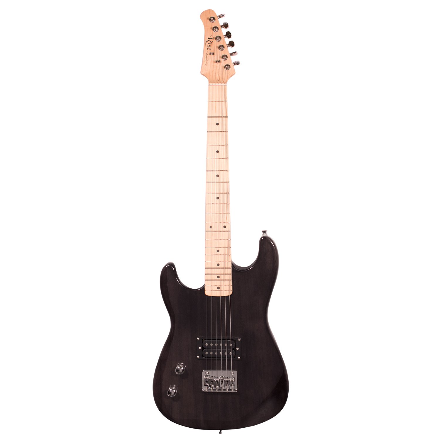 Rise by Sawtooth Left Handed Full Size Beginner Electric Guitar Kit, Black