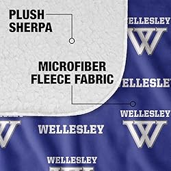 Wellesley College Blanket, 60"x80" Logo