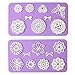 Multi Circle Flowers Lace Mat Wedding Cake Decoration Tool Flower Embossing Lace Fondant Moulds Cupcake Toppers Silicone Bake Molds for Cake Decorating, Arts, Crafts Set of 2 - By Sago Brothers