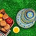 Melange 6-Piece 100% Melamine Salad Plate Set (Gardens of Italy Collection) | Shatter-Proof and Chip-Resistant Melamine Salad Plates