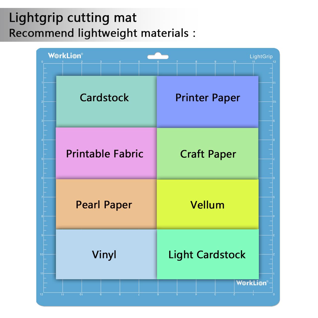 Cutting mat 12x12 for Silhouette Cameo 4/5/3/2/1(6 mats-4 StandardGrip,1LightGrip, 1StrongGrip) Adhesive Non-Slip Cut Mat for Crafts, Quilting, Sewing, Scrapbooking and All Arts