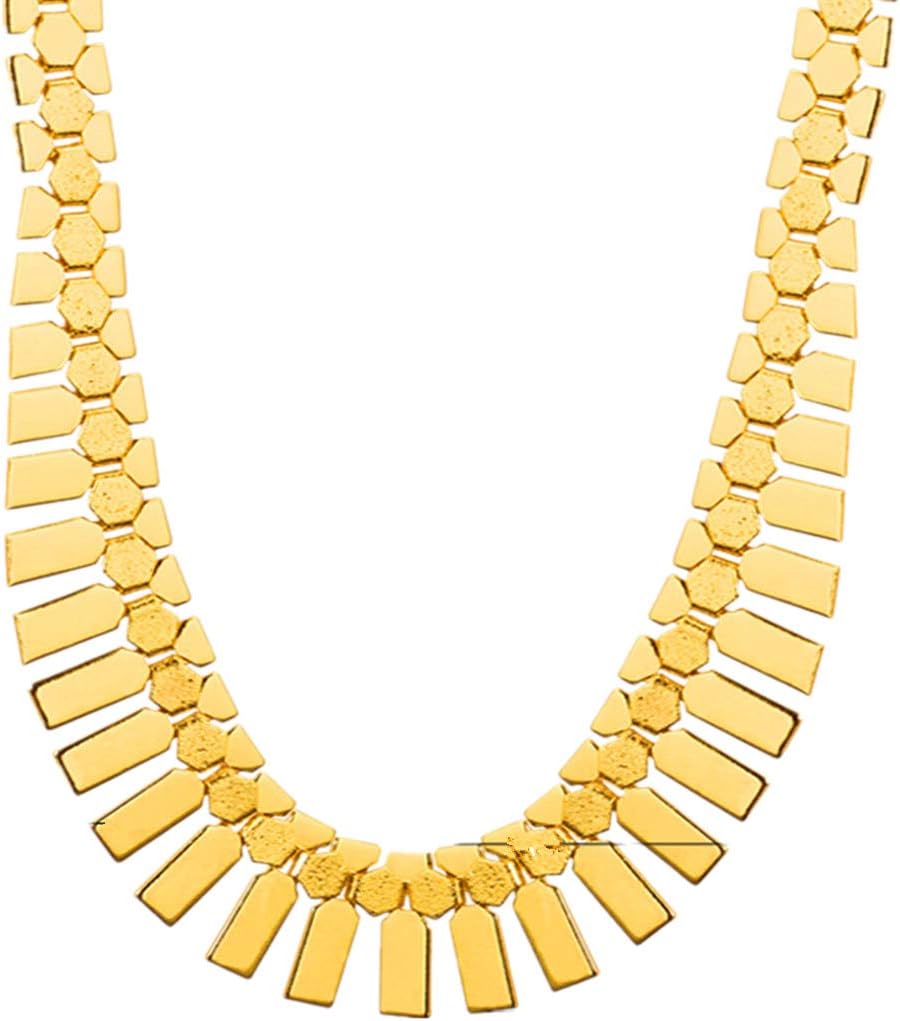 Silver Gold Plated Necklace Hip Hop Jewelry Bib Chain Length 18inch Choker Charm Chunk African European Jewelry Pedant