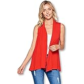 Women's Sleeveless Extra Soft Viscose Made from Bamboo Layering Casual Cardigan Vest