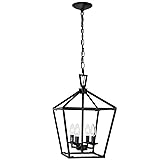 Untrammelife 4-Light Black Lantern Pendant