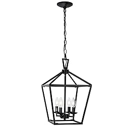 Untrammelife 4-Light Black Lantern Pendant