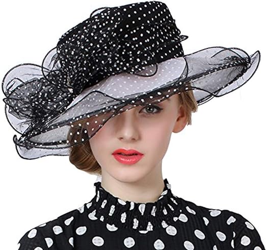 black and white wedding hat