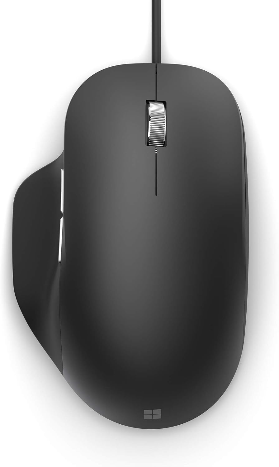 Microsoft Ergonomic Mouse, USB Wired, 5 Programmable Buttons, 1000 DPI, Comfortable for Work Editing, Office Use, Black - Image 3