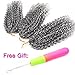 HVAXING 8 inch Short Marlybob Crochet Braiding Hair 3 Bundles/pack Afro Kinky Curly Synthetic Ombre Braids Hair Extensions (Natural Color-Grey)