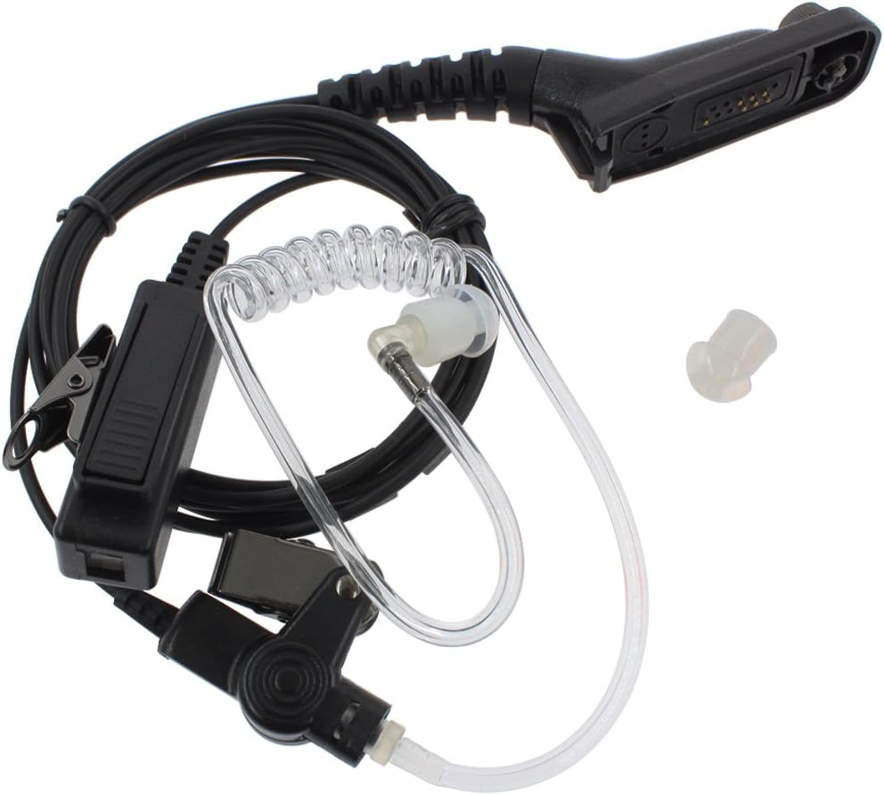 AOERAcoustic Tube Earpiece Headset Mic for Motorola XPR6500 XPR6550 XPR6580 APX7000 APX6000 Radio Security Door Supervisor
