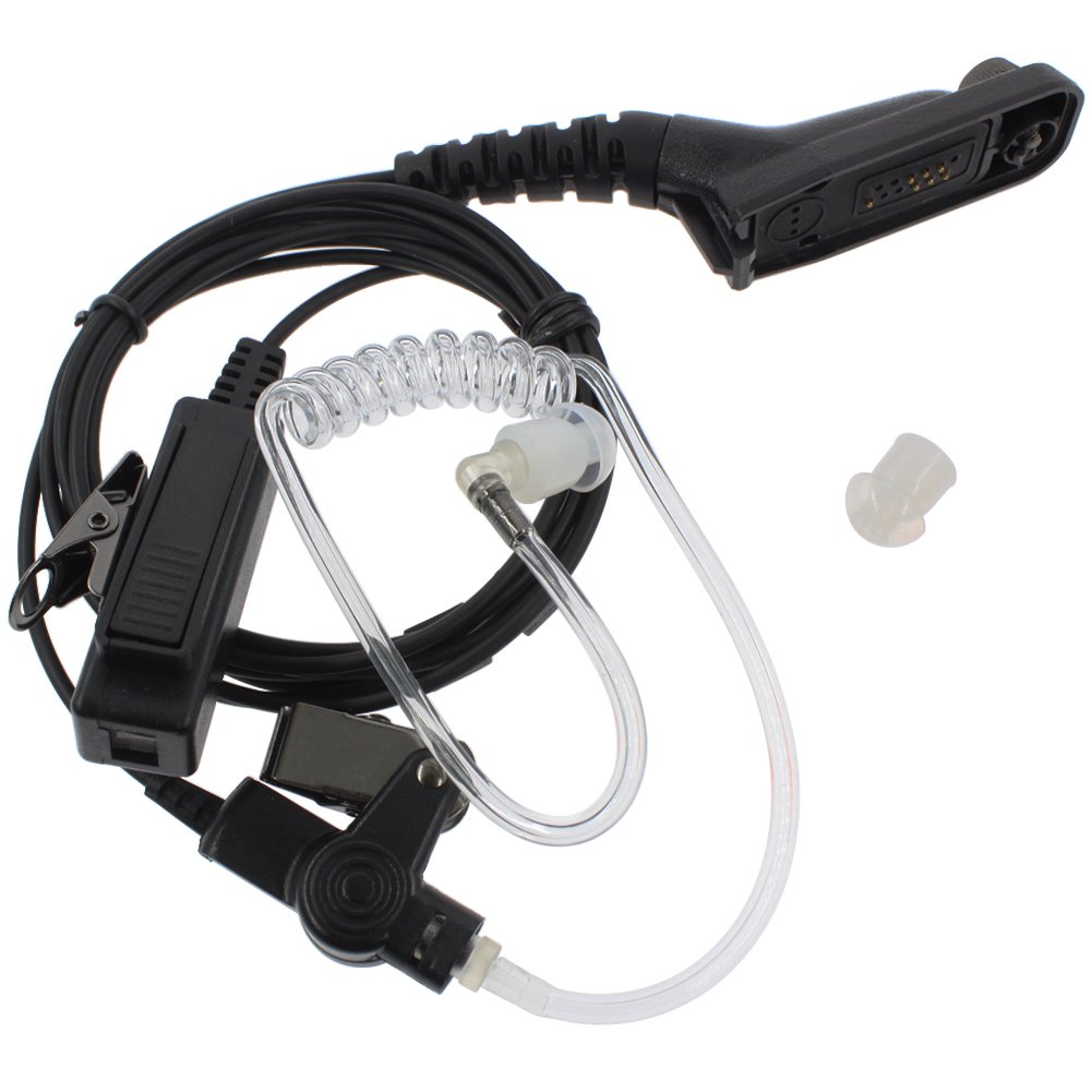 AOERAcoustic Tube Earpiece Headset Mic for Motorola XPR6500 XPR6550 XPR6580 APX7000 APX6000 Radio Security Door Supervisor