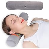 Anti Cellulite Health Cervical Neck Roll, Comfortable and Highly Resilient Bolster Pillows, Round Neck Pillows Support for Sleeping | Large Size Bolster Pillow for Bed, Legs, Back and Yoga (Grey)