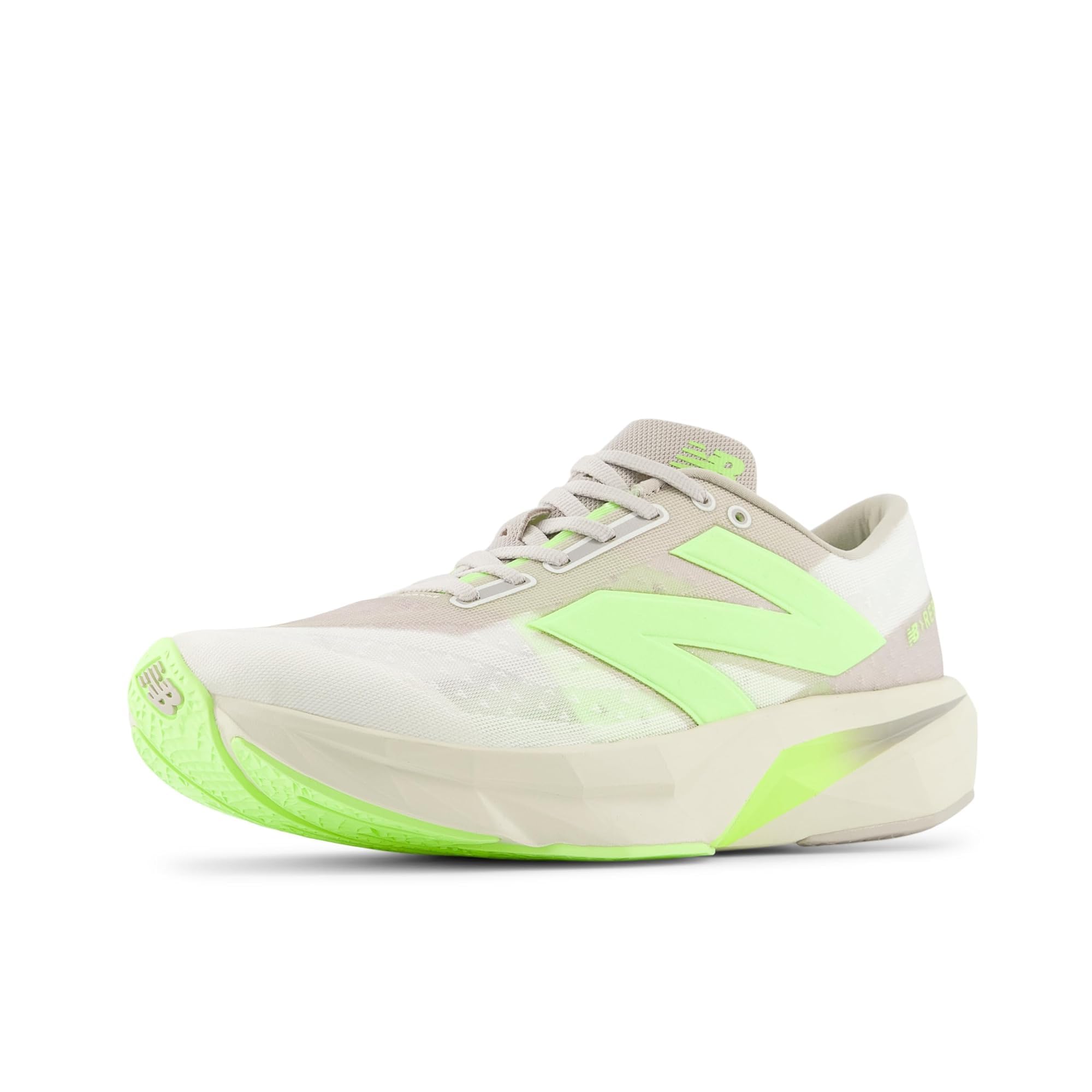 Photo 1 of New Balance Men's FuelCell Rebel V4 Running Shoe, Moonrock/Bleached Lime Glo/Sea Salt, 14 M