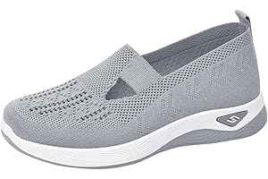 Cathalem Orthopedic Sneakers for Women Women's Orthopedic Breathable Soft Shoes Walking Slip on Diabetic Foam Shoes