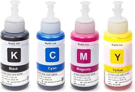 Kit Inchiostri Compatibili Epson 664 - 4 Bottiglie Da 70 Ml (Nero, Ciano, Magenta, Giallo) Per Stampanti Ecotank - Foto 7