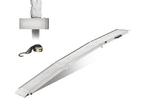 LEMNISCATE Aluminum Motorcycle Ramps & Loading Ramps for Pickup Trucks - Tri-Fold Lightweight Design for Dirt Bikes, Lawn Mowers, ATVs, 600 lb Capacity, 89"*11", 1PC, Silver