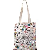 JYTAPP Speech Therapist Canvas Tote Bag SLP Appreciation Gift Speech Language Pathologist Gift Language Therapist Bag