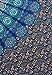 Bless International Handmade Indian hippie Bohemian Psychedelic Peacock Mandala Wall hanging College Dorm Beach Throws Table Cloth Bedding Tapestry (Blue Green, Twin(54x72Inches)(140x185cms))