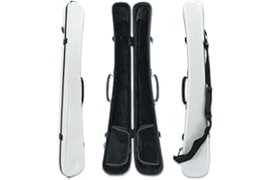 yinfente Carbon Fiber Upright Bass Bow Case For Geman French Double Bass Bow Hold 2pcs Bows Hard Bow Case White