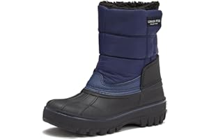 LONDON FOG Jett Waterproof Boys, Girls & Toddler Snow Boots for Kids - Insulated Warm Fleece Lined Girls & Boys Winter Boots Size 5 Toddler to 6 Big Kid, Snow Boots Girls and Boys