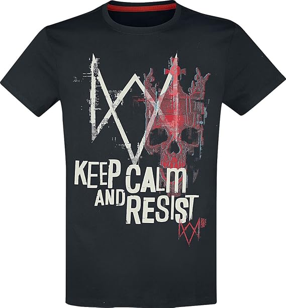 Watch Dogs Legion Keep Calm And Resist M nner T Shirt Schwarz Fan watch-dogs-legion-keep-calm-and-resist-m-nner-t-shirt-schwarz-fan