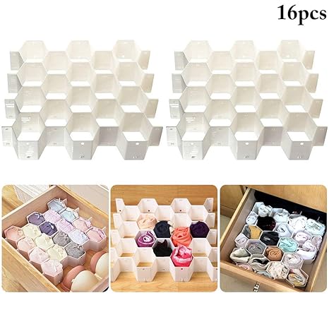Buy Outgeek 2 Sets Bedroom Underwear Organizer Honeycomb Shape
