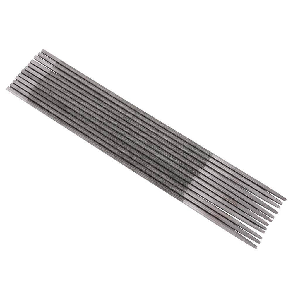 YUMILI Sharpening Files, 12Pcs Round Chainsaw Sharpening Files Woodworking Chain Saw File, Woodworking Sharpening Files 4mm 25cm/32in