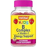 WellYeah B Complex Gummies for Kids - with Vitamin C, Niacin, Vitamin B6, Folic Acid, Vitamin B12, Biotin & Pantothenic Acid - 2 Month Supply - Strawberry Flavor - Non GMO, Gluten Free - 60 Gummies