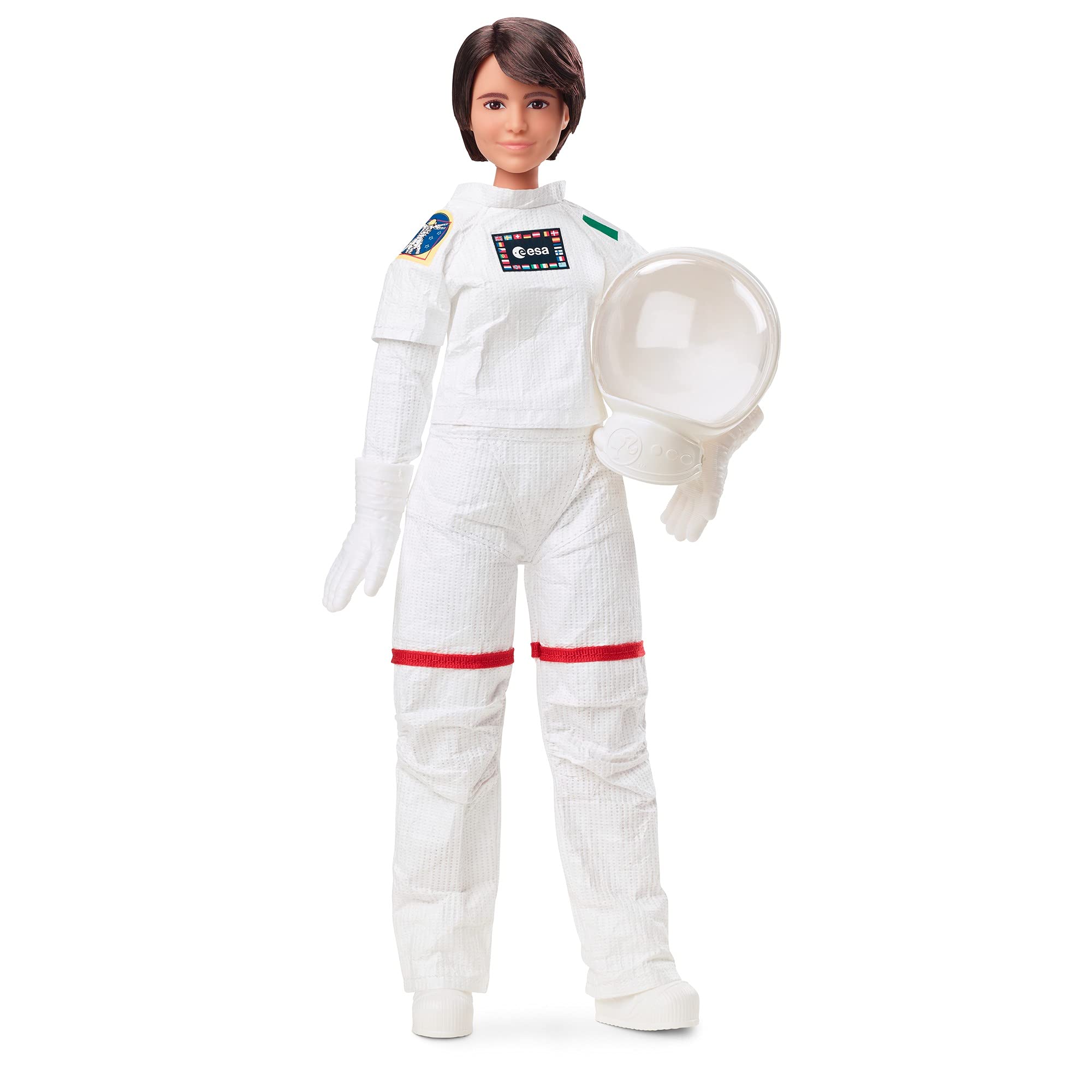 Barbie Signature Role Models ESA Astronaut Samantha Cristoforetti Doll (11.5-in Brunette) Wearing Realistic Spacesuit, Gift for 6 Year Olds and Up, GTJ81