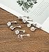 YOVORO 8PCS 14G 316L Stainless Steel Womens Belly Button Rings for Women Navel Rings Barbell Body Piercing Jewelry white
