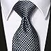 KissTies Plaid Navy Blue Tie Extra Long Necktie + Gift Box (63'' XL)