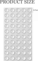 YHQZ 50Pcs Clear Soft Close Furniture Door Bumpers Self Adhesive Rubber Pads view 2
