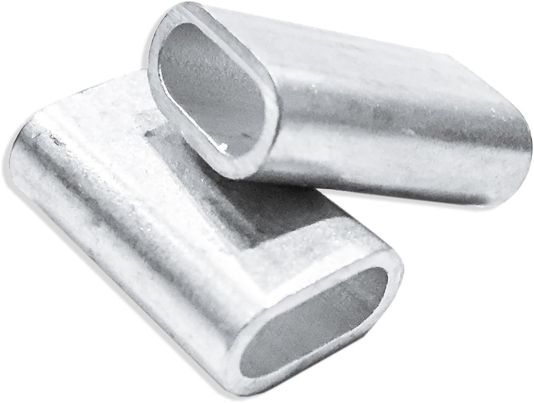 Riptail Aluminum Single Oval Crimp Sleeves