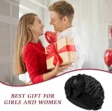 ACWOO Satin Bonnet Silk Hair Wrap with Elastic Band Night Cap view 8
