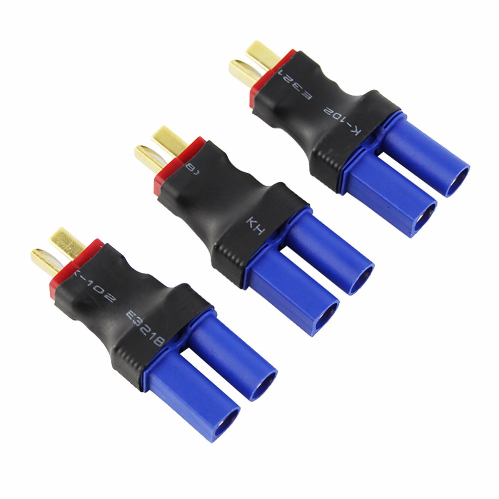OliYin 3pcs/lot Male Deans to Female EC5 Losi Connector Adapter Brushless Lipo 1/8 1:8(pack of 3)