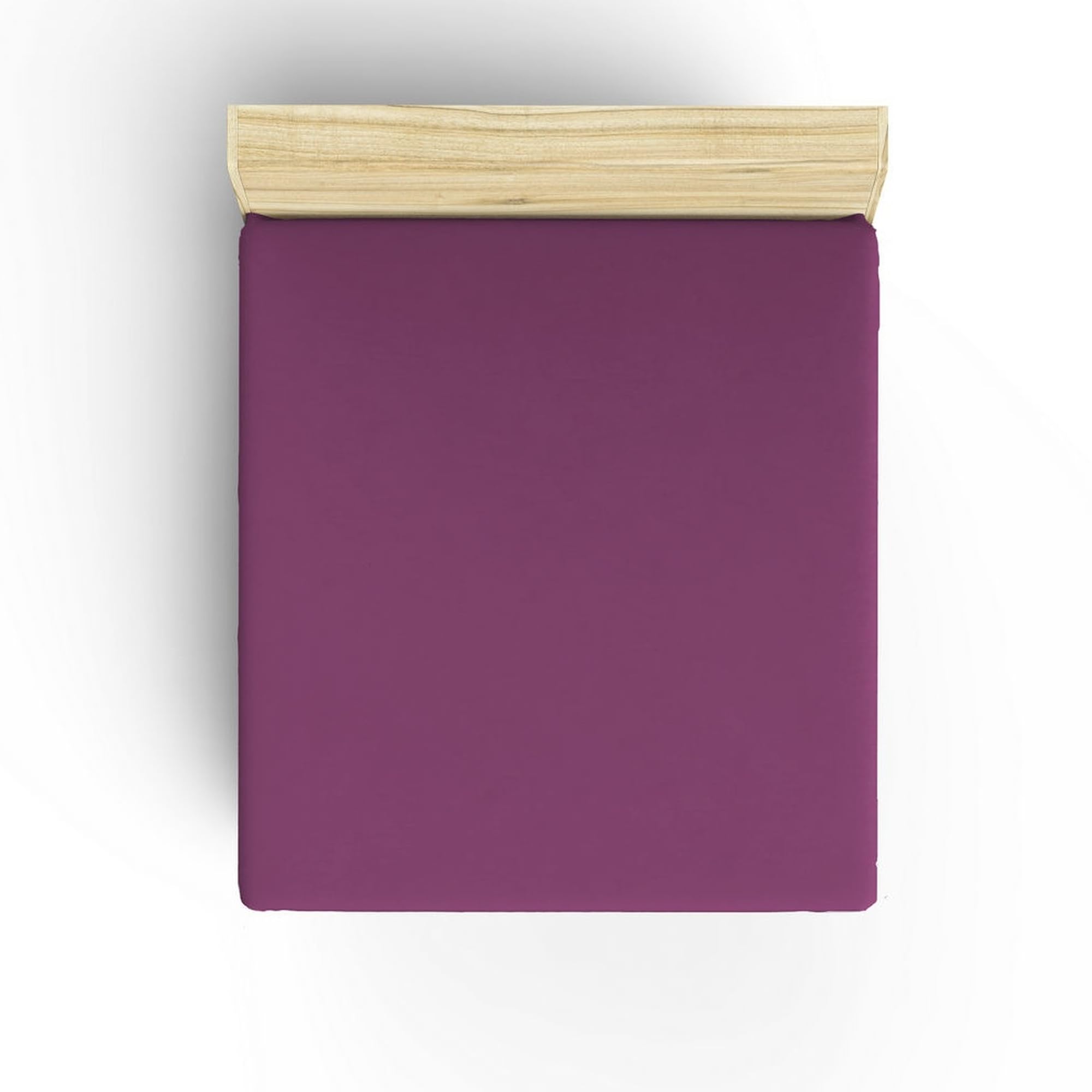 Fitted Sheet 160 x 200 cm Plum — image 1