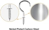 Homkeen 90 Pcs Screw-in Hooks 6 Sizes Cup Hooks Ceiling Hook Kit for Kitchen view 3
