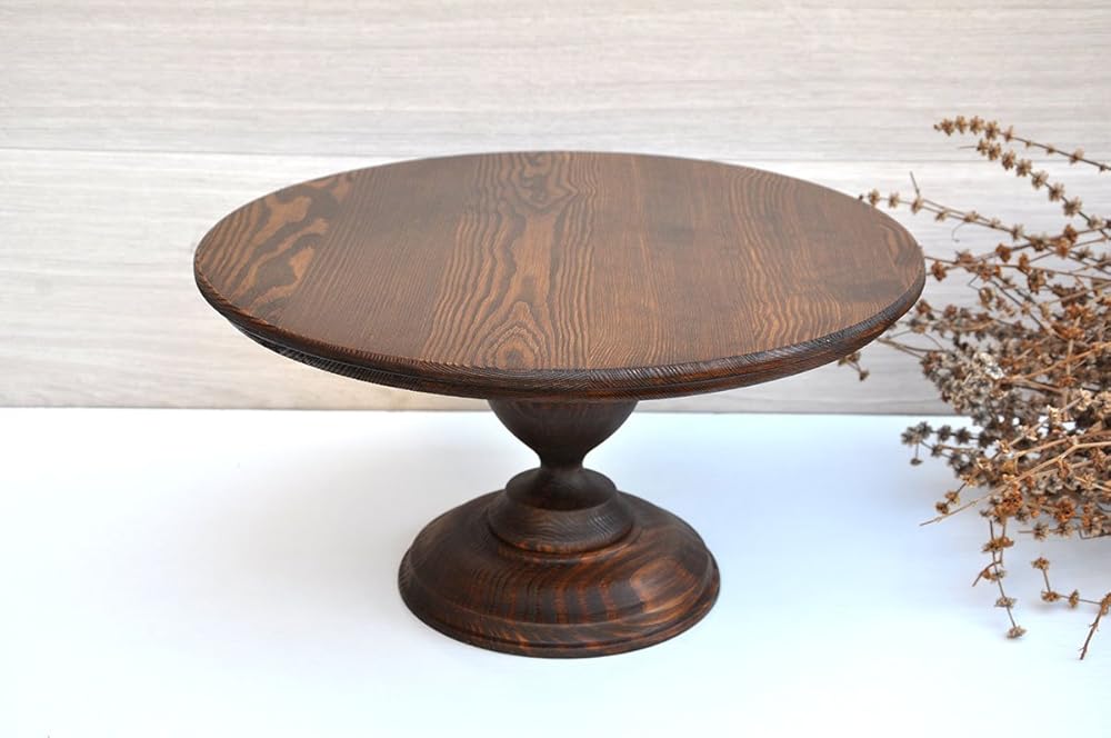 40cm Bases para pasteles de madera rústico Soporte para tortas de