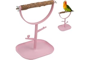 SHANRYA Bird Stand Tabletop, Parrots Training Stand Wood Birds Playstand Bird Play Stand Cockatiel Playground Wood Perch Gym Playpen Ladder for Small Medium Parrots, Conures, Parakeets, Finch